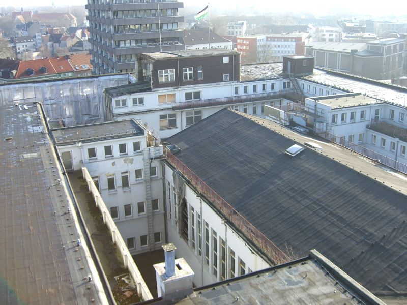 Entkernung und Teilabbruch des Hans-Sachs-Hauses in Gelsenkirchen